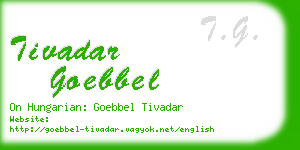 tivadar goebbel business card
